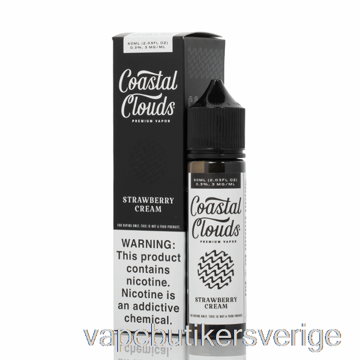 Vape Sverige Jordgubbscreme - Coastal Clouds Co. - 60ml 3mg